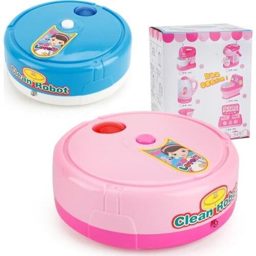 Dollhouse Electric Music Cleaning Machine Vacuum Cleaner Sweeping Robot Toy Children Gift Pretend Play Toy Educationa Toys