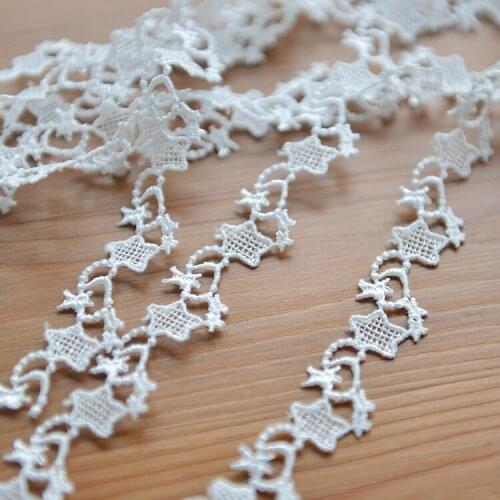 Hot sale Water soluble lace accessories beautiful stars Apparel clothing lace necklace material 1.5 cm G563