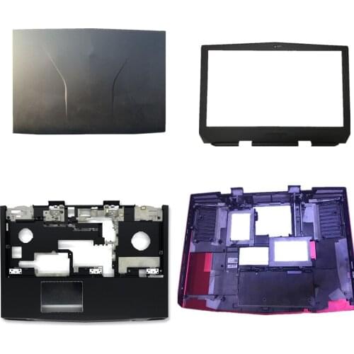 Laptop Keyboard LCD Top Back Cover Upper Case Shell Bottom Case For DELL Alienware M17x R3 Black