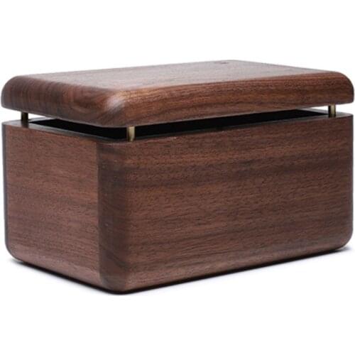 Toilet black walnut solid wood drawer paper towel box wall mounted roll paper towel paper non punching storage shelf