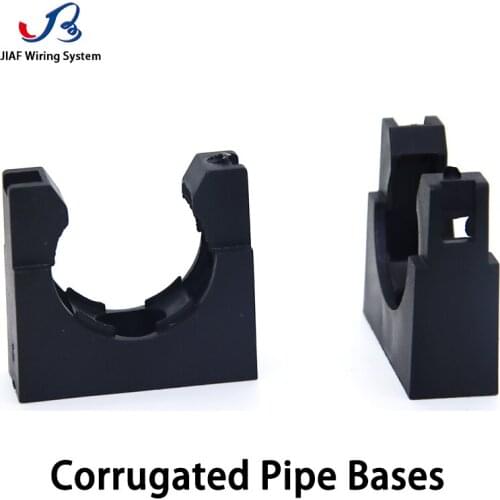 Corrugated Pipe Fixing Seat Corrugated AD10 PA Nylon Tube Mount Bases Black Snakeskin Tube Fixed Clip AD15.8/13/18.5/25/21.2/13
