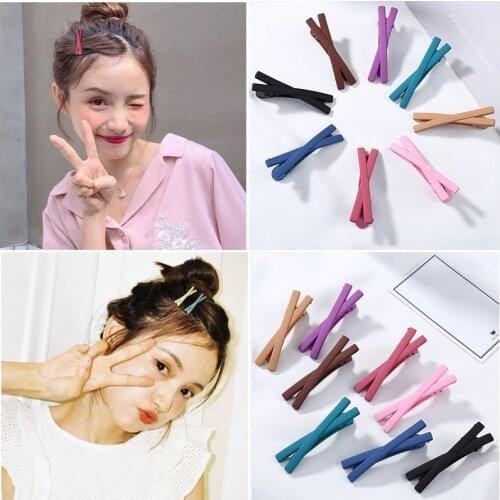 Scrub Candy Color Small Cross Hairpin Girls Kids Hair Clips Barrette Accessories For Women Hairgrip Hairclip Headdress Headwear