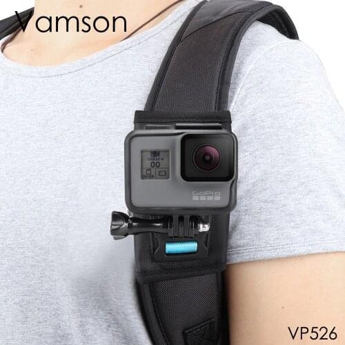 Vamson Upgraded Backpack Clip with 360 Swivel Base And Screws Accessories for Gopro 9 8 7 6 5 for DJI for Yi 4K Camera VP526