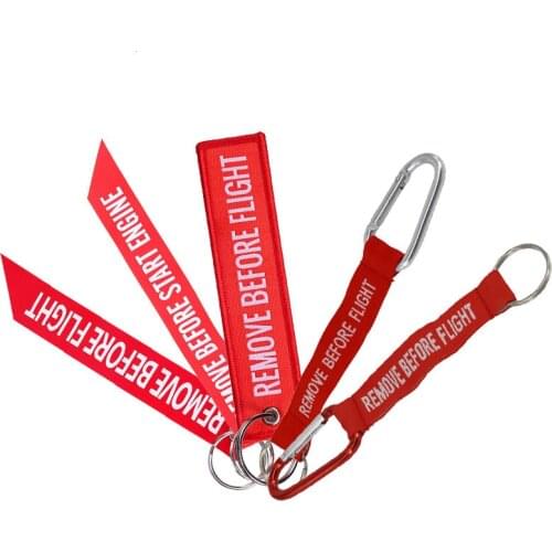 Fashion Jewelry Car Keychain for Motorcycles OEM Key Chains Red Embroidery Key Fobs Aviation Gifts Key Chain Tag Car Key Ring