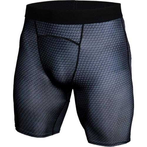 Mens sports shorts printing training fitness running shorts stretch tight quick-drying shorts gym bottoms men