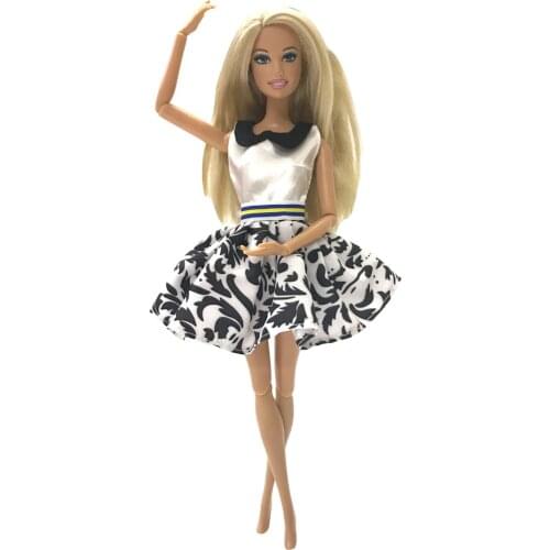 NK 2020 Newest Dolloutift Beautiful Handmade Party Clothes Top Fashion Dress For Barbie Noble Doll Best Child Girls'Gift 89A