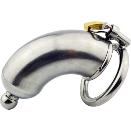 Stainless Steel Chastity Cage with Lock and Urethral Catheter Plug Cock Cages Rings Chastity Devices BDSM Sex Toy for MEn G108