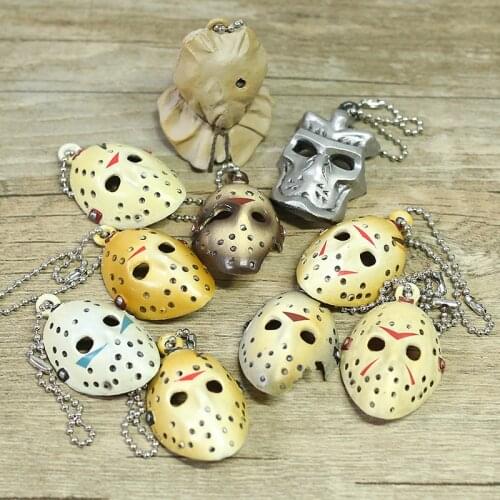 New Jason vs Friday The 13th Horror Mask Action Figure toys keychain 10pcs/set