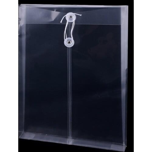 A4 Office File Bag Button Closure Folder Bag Plastic File Folder Office Supply B36C