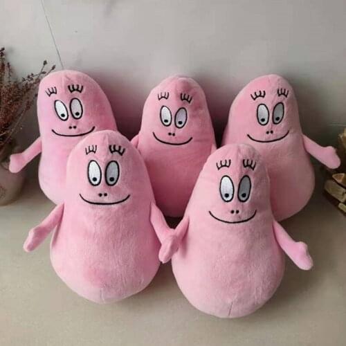 Wholesale 5Pcs/lot Anime Cartoon Pink Barbapapa Barbamama Plush Toys Soft Stuffed Dolls 23cm Kawaii kids Gift