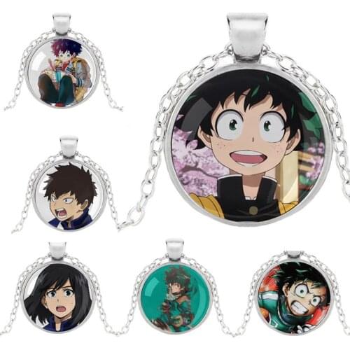 My Hero Academia Figure Necklace Anime My Boku no Hero Academia Badges MHA Jewelry Accessories For All Might Cosplay Fans Gifts