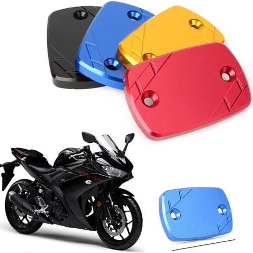 Motorcycle Front Brake Fluid Reservoir Cap Cover Aluminum for YAMAHA YZF-R25 2014-2015 & YZF R3 2015-2016 & MT-03 MT03 2015-2017