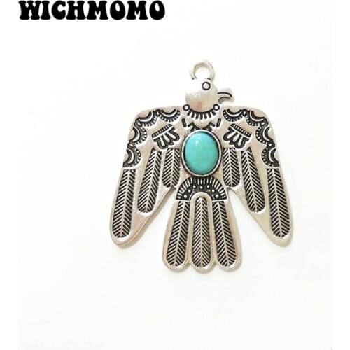 2021 New Fashion 2pieces 52*45MM Retro Zinc Alloy Big Eagle charms Pendants for DIY Jewelry Necklace Accessories Gifts