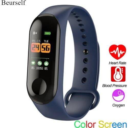 Smart Bracelet M3C Bluetooth Waterproof Heart Rate Fitness Smartwatch Sleep Monitor Blood Pressure Color Call Message Sport Band