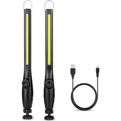 LED Car Repair Rechargeable COB with Power Indicator Work Light Magnetic Base 360 Rotation 2PCS