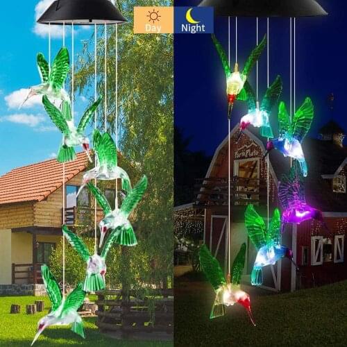 LED Wind Chime Solar Powered Butterfly Lights VIP Link for Tom
