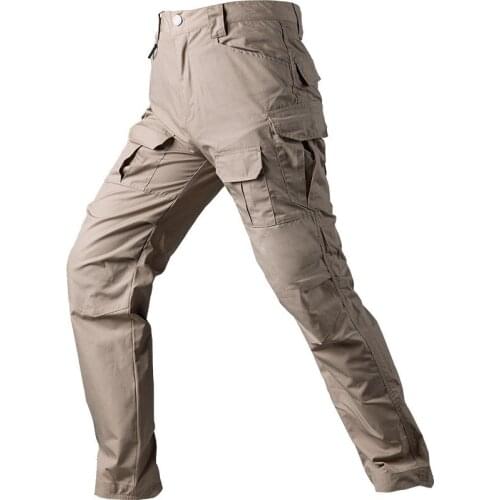 Outdoor Training Army Fan Tactical Pants Men Hiking Sport Water Resistant Military Pants Multi Pocket Straight Trousers Overalls