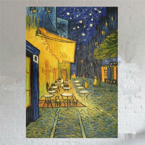 The world famous paintings of van goghs cafe 100% hand-painted copying paintings abstract decoration picture