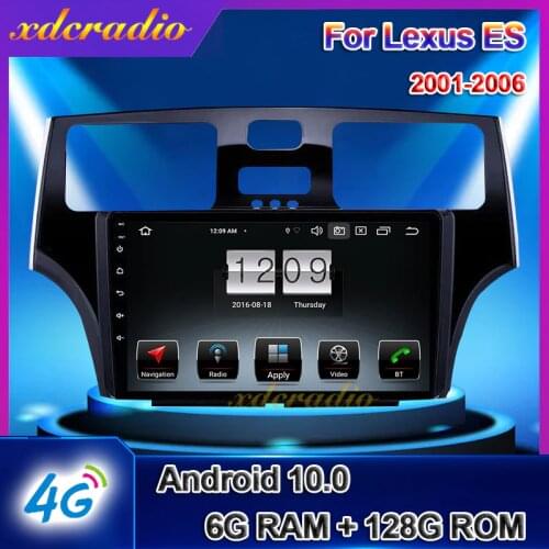 Xdcradio 9" Touch Screen Android 10.0 For Lexus ES250 ES300 ES330 ES Car Radio DVD Multimedia Player GPS Navigation 6+128G 4G