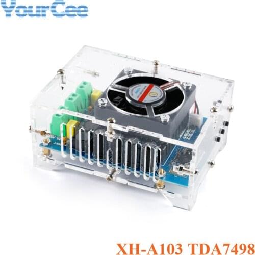 XH-A103 TDA7498 2*100W 2x100w Power Amplifier Board Module Bluetooth-compatible High Power Audio Digital Amp Module Fan Case
