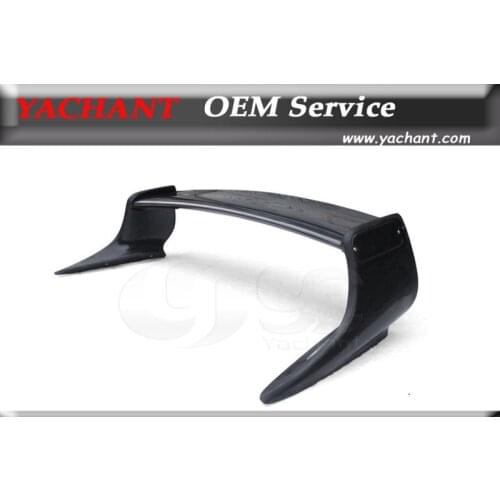 Portion Carbon Fiber Rear Spoiler with Fiber Glass FRP Legs 3Pcs Fit For 93-98 Supra MKIV JZ80 MK4 TD Style Trunk Spoiler Wing