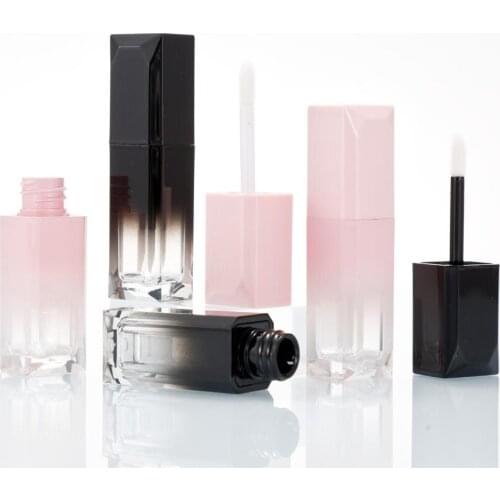 4ml Gradient Rhomboid Makeup Liquid Empty Lipstick Lip Gloss Tubes High Quality Transparent Cosmetic Packaging Container