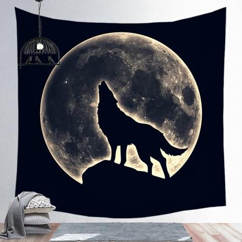 1PC Bohemian Moon Star Tapestry Wall Hanging Bedspread Super Soft Beach Mat Night Sky Background Cloth Short Fluff Small