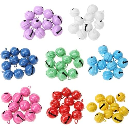 20pcs 25mm Metal Electroplating Jingle Bells Christmas Hanging Ornaments Xmas New Year Decoration Pet Pendants