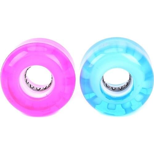 4 Pcs Flash Skateboard Wheels Double Rocker Wheels Roller Parts 54X36mm
