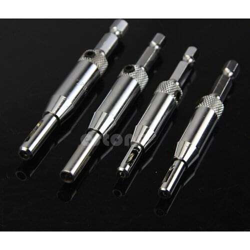 4pcs Self Centering Hinge Drill Bits tools Door Cabinet 5/64\" 7/64\" 9/64\" 11/64\" 37MB