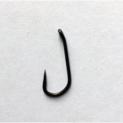 50PCS Wise Tackle Barbless Dark Grey Coated Long Shank T Carp Hooks Chemically Sharpened for Carp Fishings