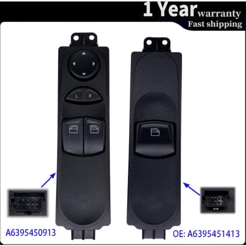 Window And Mirror Control Switch Regulator Button console For Mercedes-Benz W639 Vito Viano A6395450913