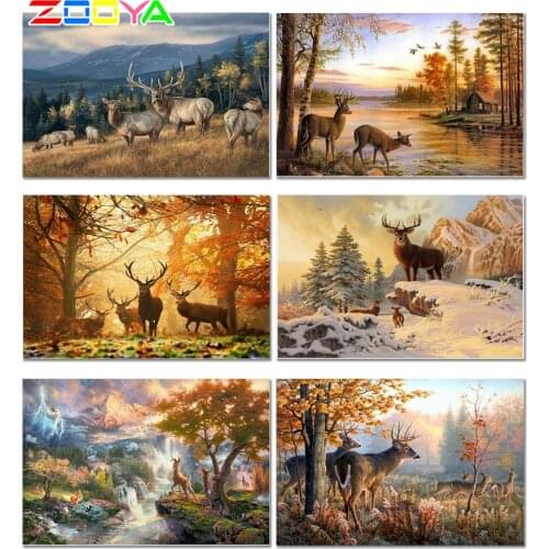 5D Diy Crystal Animal Diamond Embroidery Deers Diamond Painting Special Shaped Lovely Deers Diamond Mosaic Photos Decor Er011