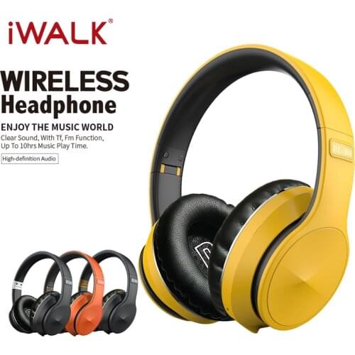 IWALK Wireless Headphones Bluetooth 5.0 HIFI Subwoofer Earbuds Foldable Sport Business Earphones for Apple Huawei Samsung Xiaomi