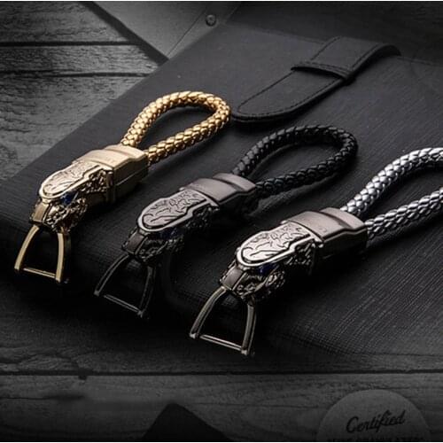 Leopard High-End Key Chain Metal Car Key Rings for Mini Cooper R56 Suzuki Sx4 Peugeot 206 Mercedes Benz Accessories Keychain