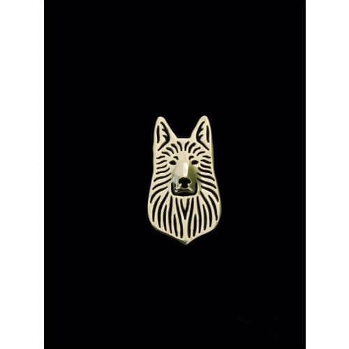 New Classic Animal German Shepherd Dog Broche Gold Silver Color Designer Brooch For Men Overwatch Gift For Friend Father