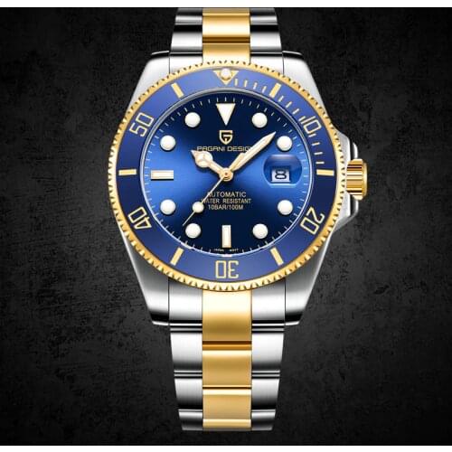 PAGANI DESIGN Men Watches Automatic Luminous 100M Waterproof Business Sport Mechanical Mens NH35A Movement Waterproof Watches