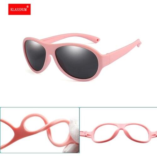 1PCs Colorful Flexible Kids Sunglasses Polarized Boys Girls Round Oval Sun Glasses Child Baby Eyewear Silicone Eyeglasses UV400