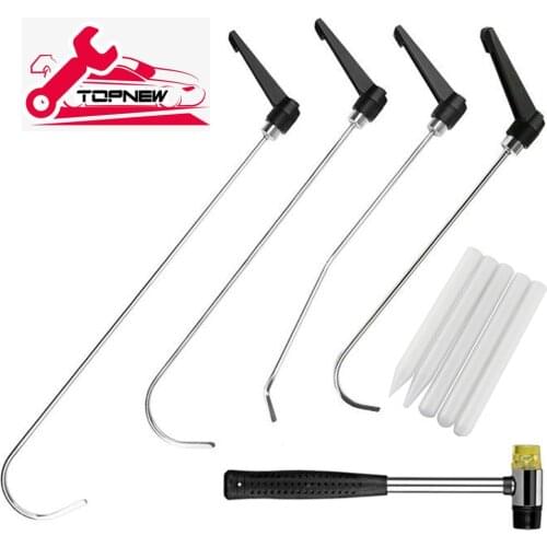 CAR BODY DENT PAINTLESS REPAIR TOOLS COMBINATION PULLER ROD HOOKS REPAIR HAMMER TAP DOWN KIT CROWBAR OPENING HAND TOOLS