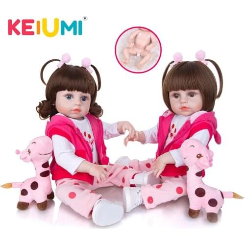 KEIUMI Cute Bebe Reborn Menina Doll 49cm Full Silicone Body Realistic Newborn Babies Doll For Childrens Day Kids Birthday Gifts