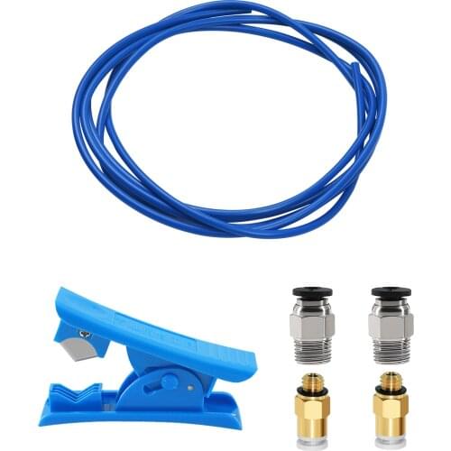 3D Printer Kit PTFE Tubing Hose Pipe 2 Meter for 1.75mm Filament with PTFE Tube Cutter PC4M6 Pneumatic Fittings 3D Printer Parts
