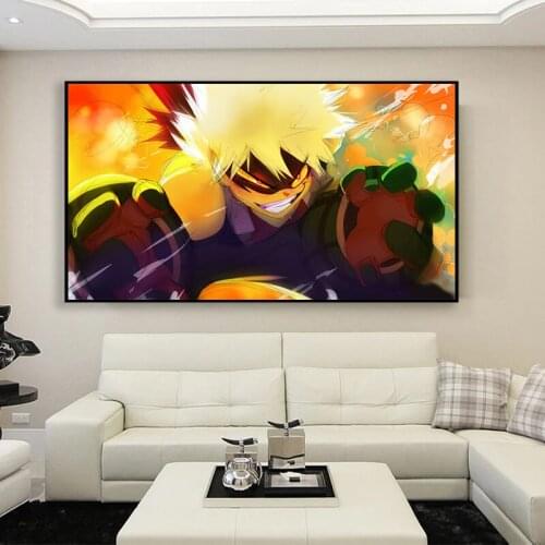 Colorful Japan Anime My Hero Academia Artwork Original Design Anime Poster Wall Art Print,50 x 70 cm,No Frame