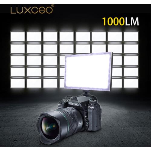 Luxceo P02 LED Video Fill Light Super Slim Panel 1000LM 3000-6000k Battery 4000mAh For Photography Tiktok Youtube Lives Tream