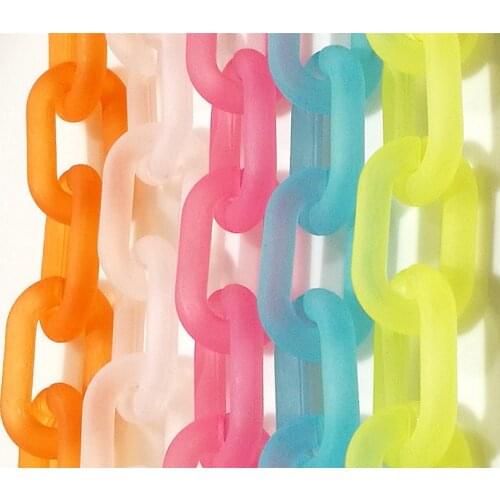 50pcs/bag Frosted DIY Detachable Replacement Shoulder Strap Bag Acrylic Resin Handbag Chain Strap Bands Bag Accessories 27*17mm