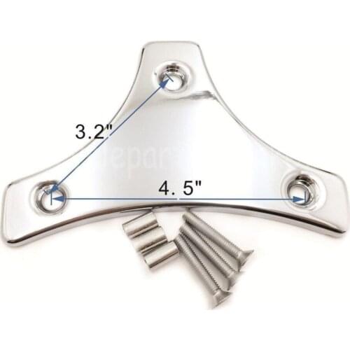 Motorcycle Chrome Sissy Bar Backrest Pad Mount Kit w/ Plate For Harley Touring Road King CVO Electra Street Glide 2009-2018