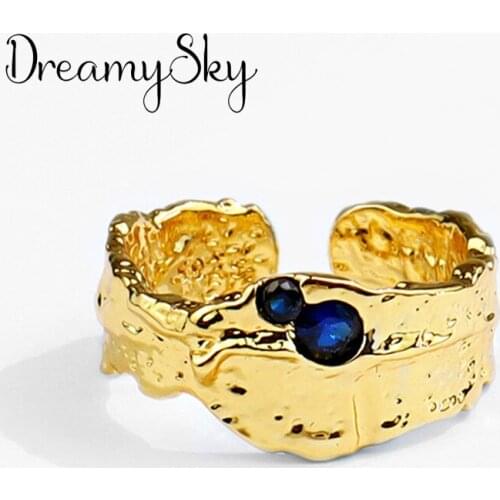 New Charming Open Blue Eyes Ring for Women Vintage Boho Party Rings Gothic Punk Jewelry Gifts for Girls 2021