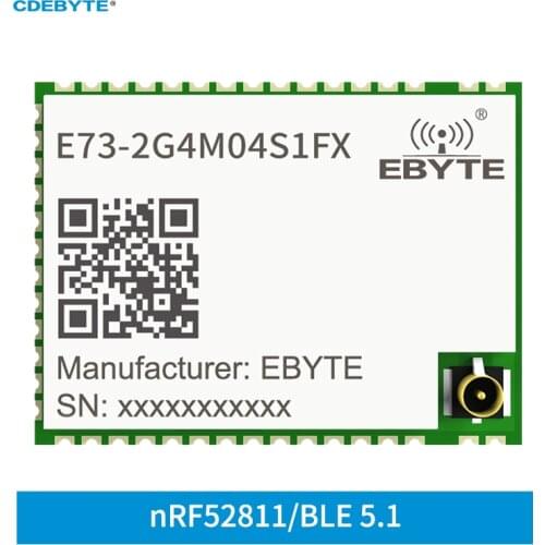 NRF52811 BLE 5.1 Wireless Bluetooth Module Ebyte E73-2G4M04S1FX 120m IPEX Antenna SMD Mini Low Power Consumption iBeacon IoT
