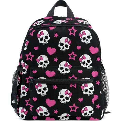 New Cute Kid Toddler Schoo Bags Backpack Kindergarten Children Girls Boys High quality Schoolbag skull painting book Bag back