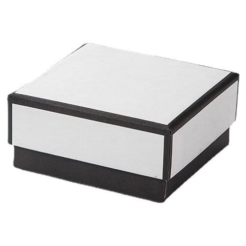1pc Black White Style DIY Handmade Jewelry Box Classic Gift Packaging Paper Case Small Fresh Necklace Earrings Set Jewelry Box