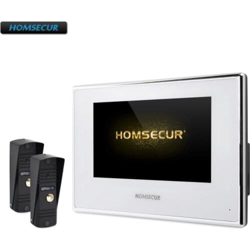 HOMSECUR 7" Hands-free Video Door Entry Phone Call System with Memory Monitor BC011HD-B+BM718HD-W